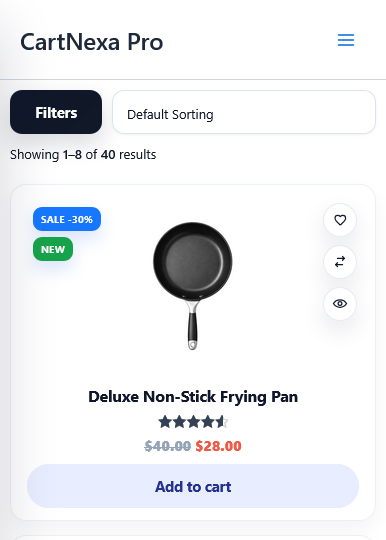 Single Column Product Grid